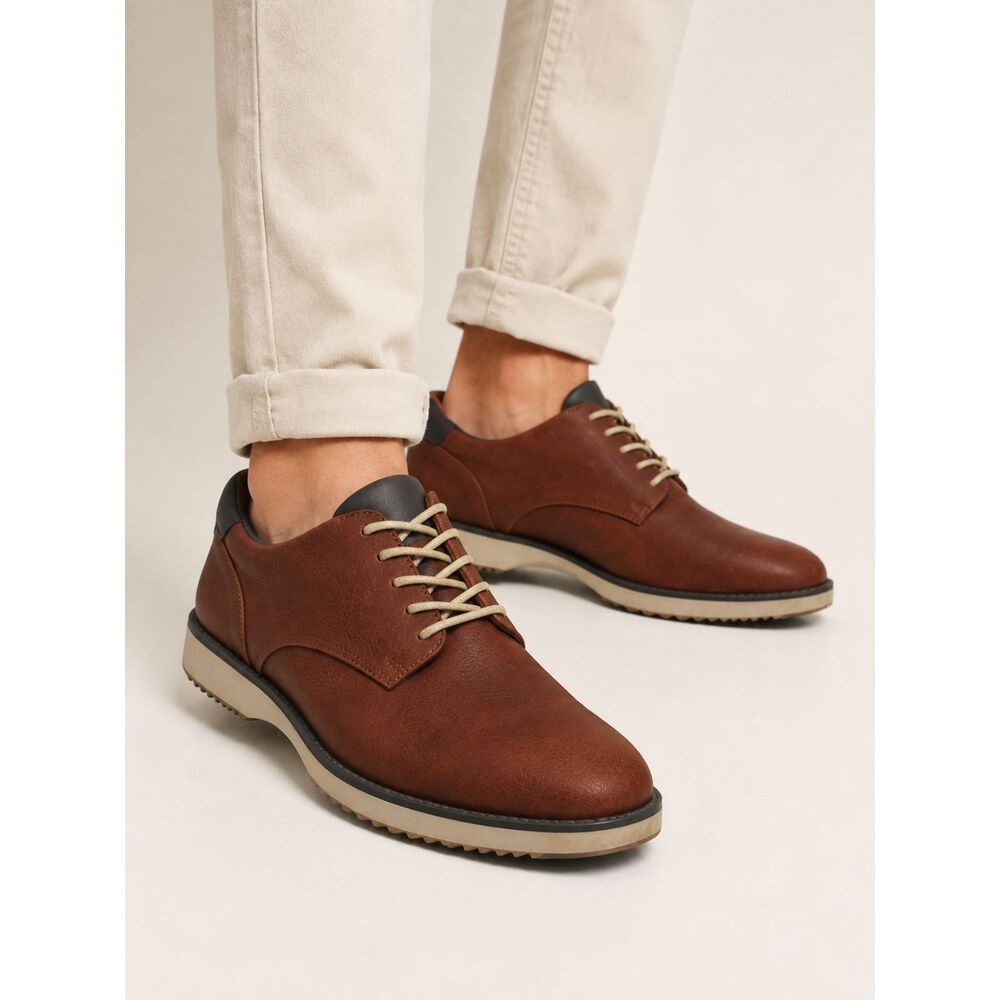 Dr. Scholl's Mens Brown Oxford Shoes 9M Dress Casual Derby Comfort Preppy